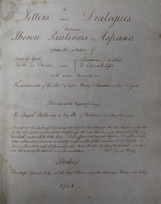 Bellamy, Joseph - Letters and Dialogues between Theron, Paulinus and Aspasio, upon Love of God ..., (2)